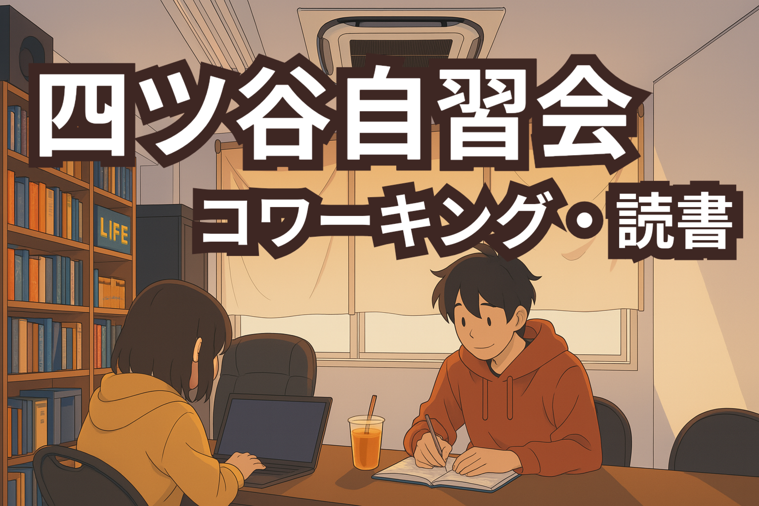 【四谷自習会】☀️平日昼の自習会🏙️ドリンク付き！☕【🧑‍💻仕事・資格勉強・読書🆗】