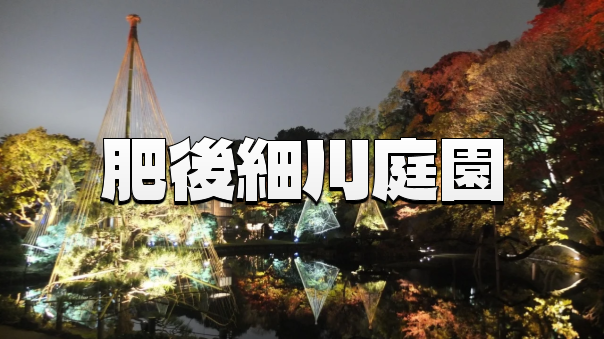 【入園料込】とても美しい、肥後細川庭園の紅葉ライトアップを見に行こう！