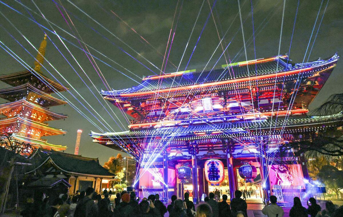 （早割無料）浅草寺でプロジェクションマッピング【解説付き】