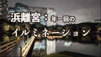 11/4（火）イルミネーション：浜離宮（期間限定夜間ライトアップ）