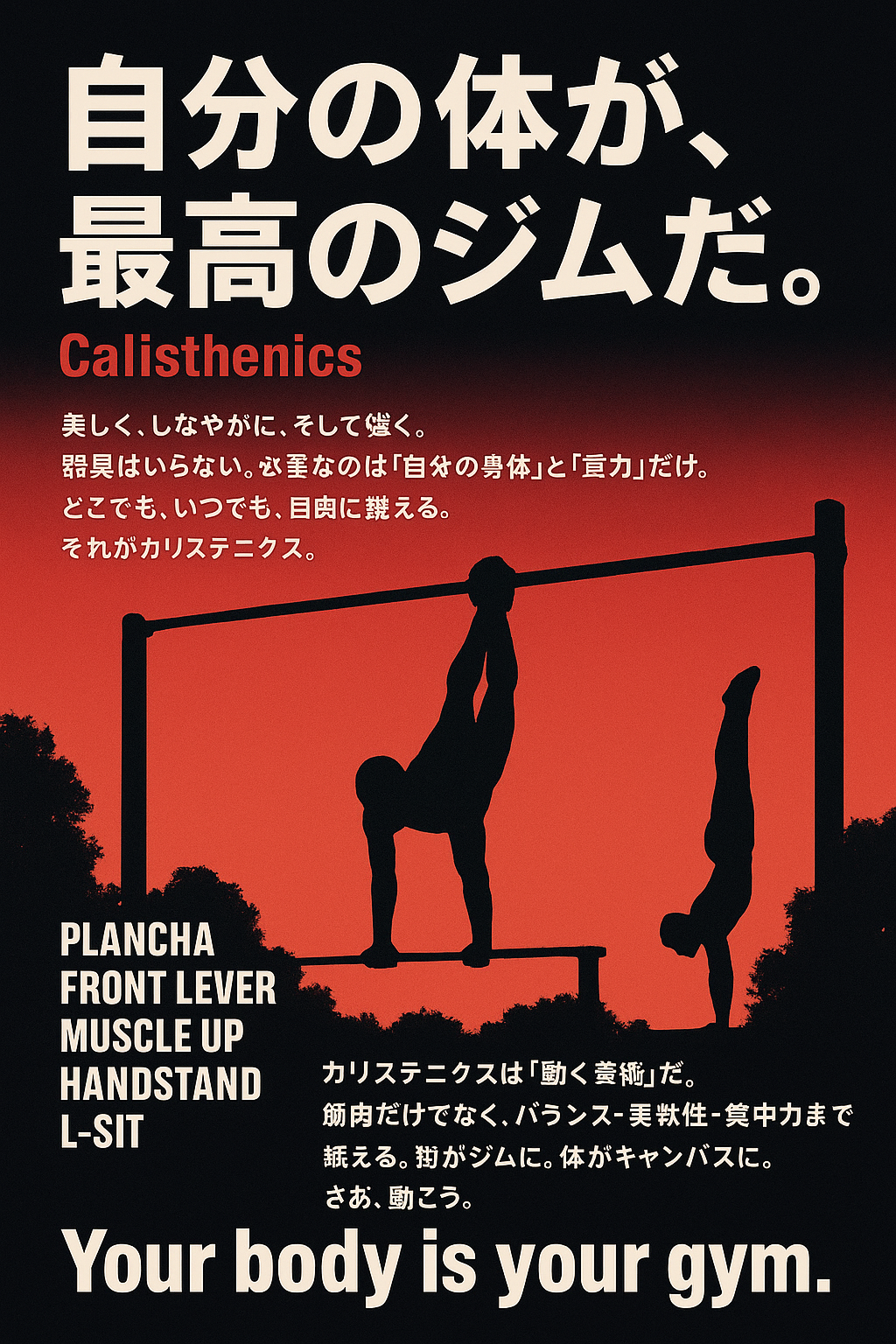 筋トレ器具不要、体を鍛えて美しくなろう！初心者に大歓迎😆嬉しく！楽しく！ワクワク！がモットー！