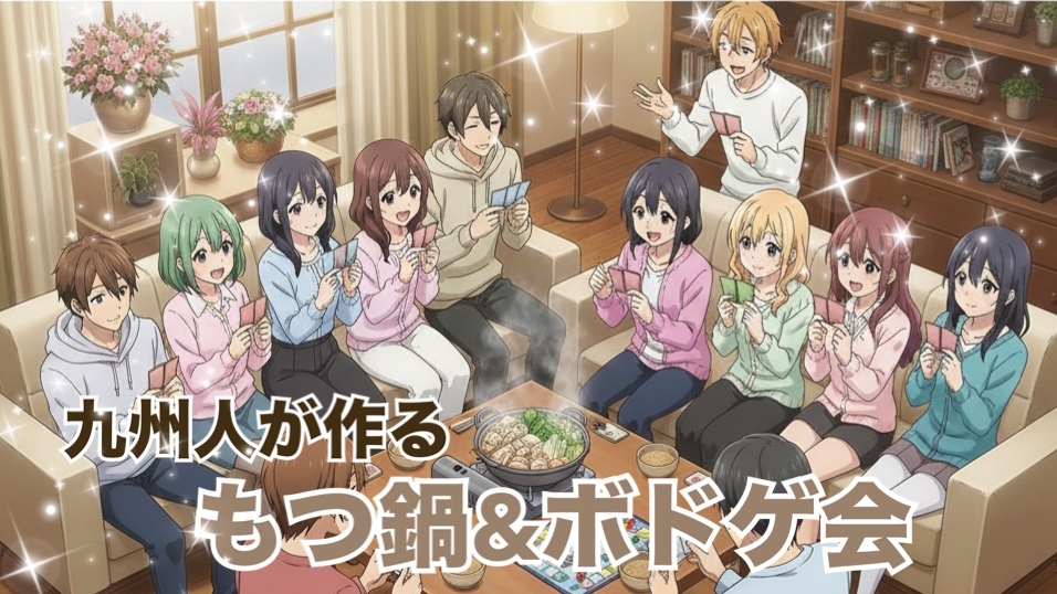 【九州出身女性主催】ボドゲ達人つばささん♪九州人が作るもつ鍋×ボドゲ！初心者大歓迎🔰チョコフォンデュ付き♡