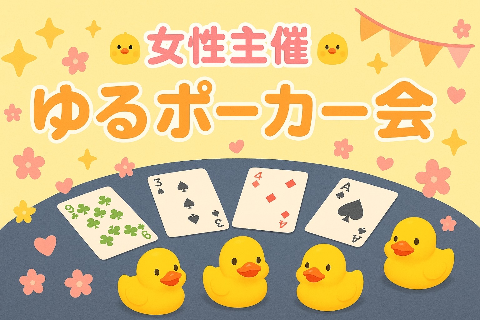 【女性主催】満席！キャンセル待ち🐣ポーカーで交流！たっぷり3時間！in四ツ谷