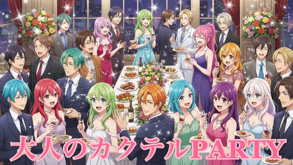 【アンジュさんとコラボ】大人限定カクテルパーティー！貸切会場で贅沢な夜を✨カクテル飲み放題＆軽食付き✨初参加の方大歓迎