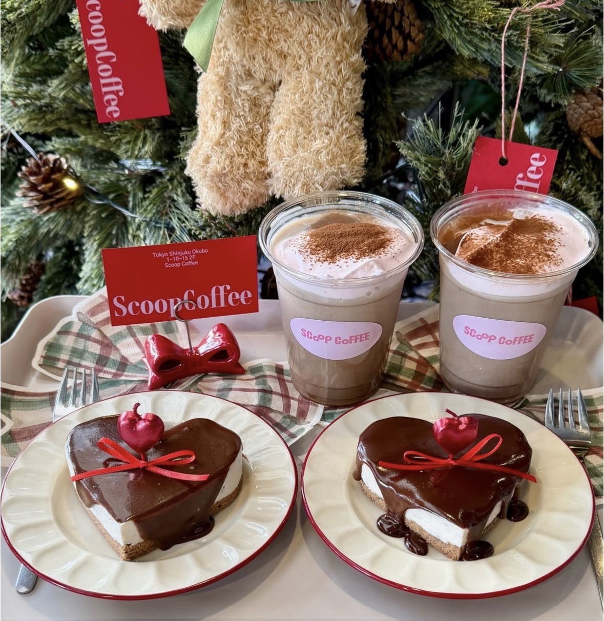 🎄おしゃカワ🤍🫧新大久保の韓国風カフェScoop Coffeeでゆったりクリスマスカフェ会☕✨