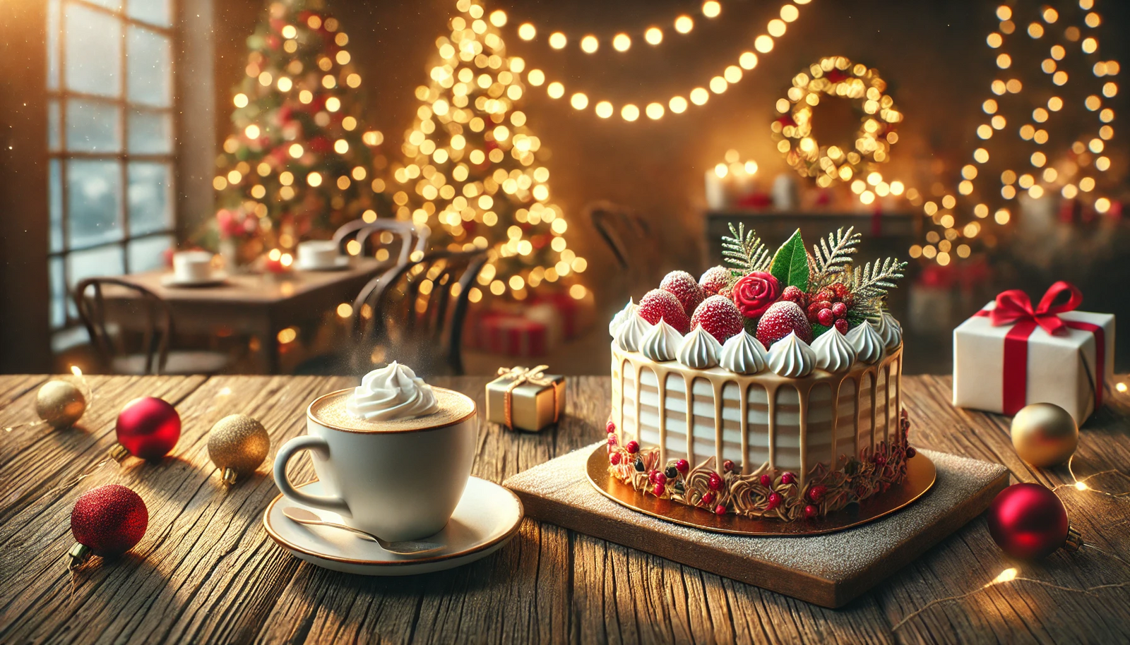 🎄✨ 夜のクリスマスカフェ会 ✨🎂