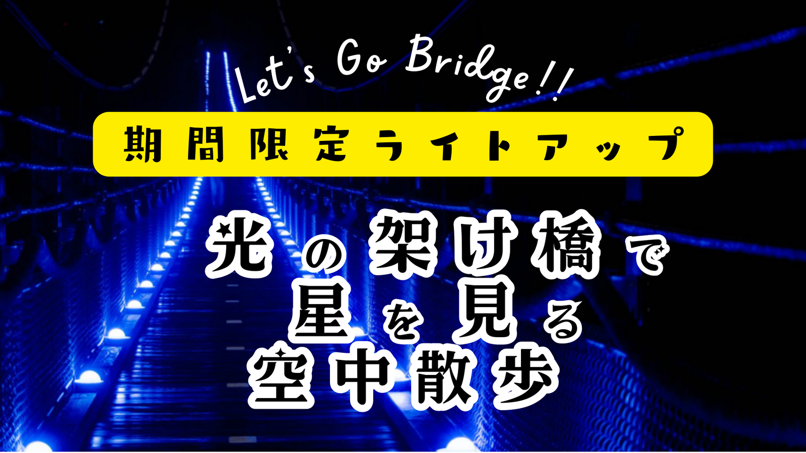 【期間限定ライトアップ】星を見ながら空中散歩 in ほしだ園地 
