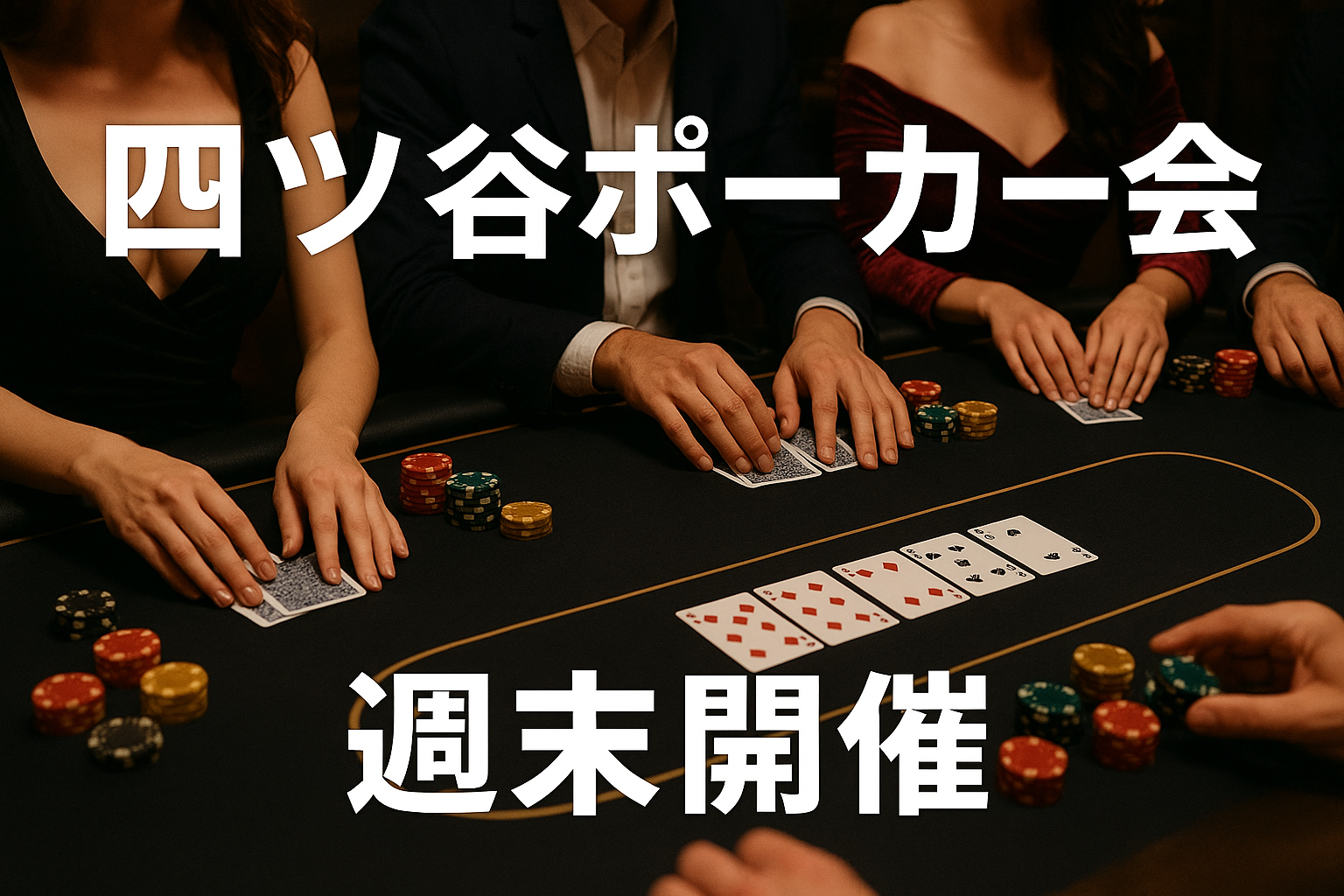 【四谷三丁目】今話題のポーカーを覚えて交流しちゃおう！【初心者大歓迎！】