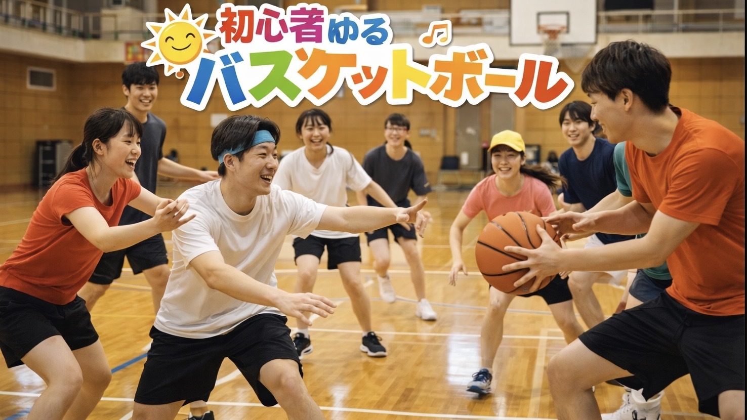  [20代中心][飯田橋]初心者/1人参加/初参加/運動不足の方大歓迎！🏀初心者ゆるバスケットボール♪