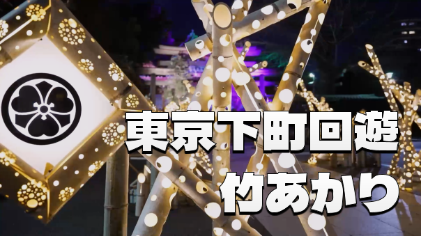 闇夜に浮かぶ光の芸術 東京下町回遊 竹あかりを巡る夜の散策