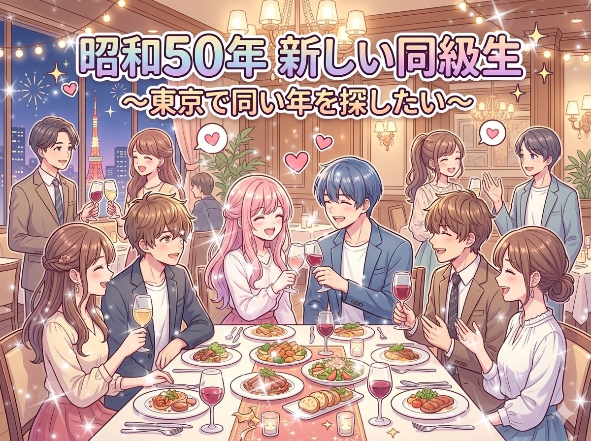 【女性主催】第二回　昭和50年生まれ！東京で同級生サークル（50年4月～51年3月生）結成イベント♪新同級生♪