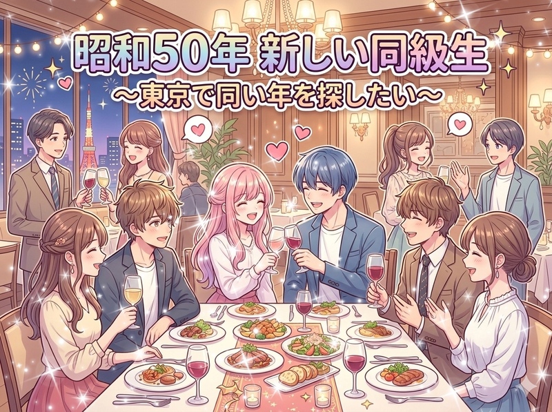 【女性主催】第二回　昭和50年生まれ！東京で同級生サークル（50年4月～51年3月生）結成イベント♪新同級生♪
