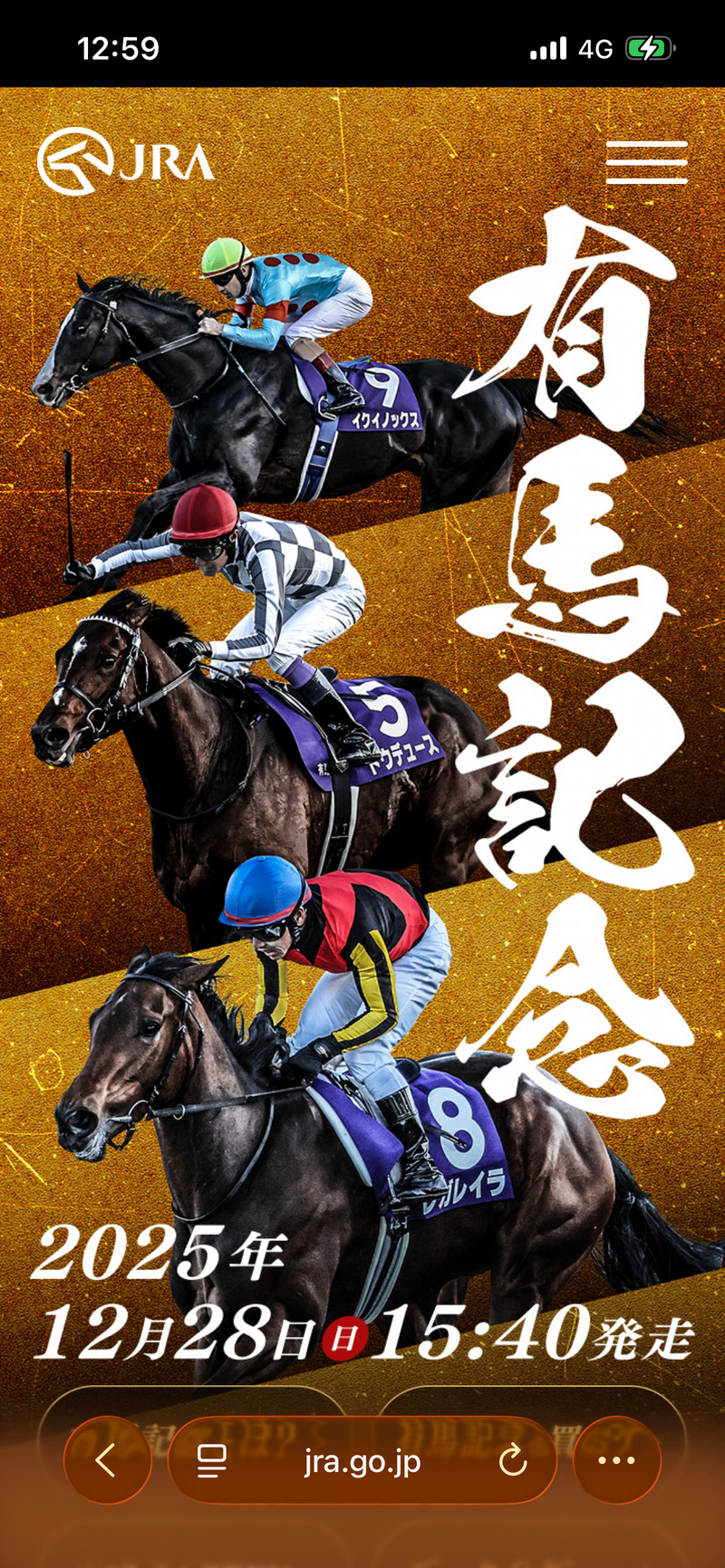 競馬詳しい人と有馬記念に行ってみたい！