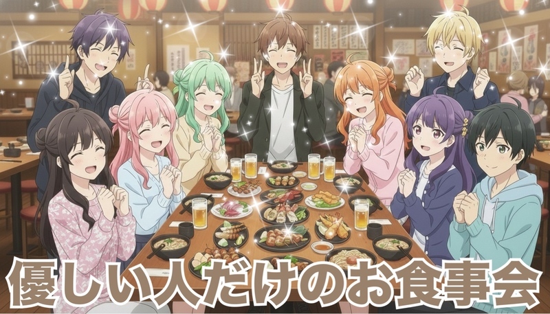 【優しい人に囲まれたい女性主催】今回だけは性格が優しい人限定☆この上ない安心感でのお食事会＆心温まる交流を楽しもう✨