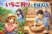 2/1 【いちご狩り/そば打ち体験】初参加歓迎！特急ラビューで行く極上の日帰り旅！