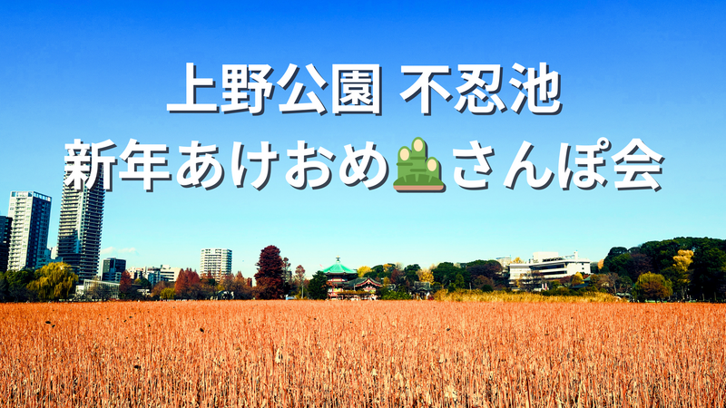 上野公園🎍新年あけおめ🚶‍♀️不忍池さんぽ会☕スタバ立ち寄りあり💁‍♀️女性参加大歓迎✨お気軽1人参加OK