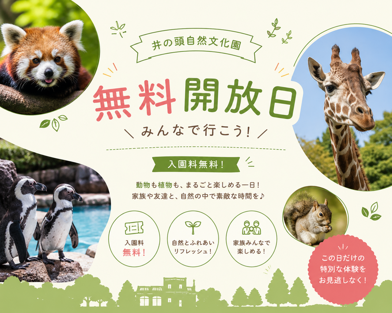 無料開園日！井の頭自然文化園にいってみよう！