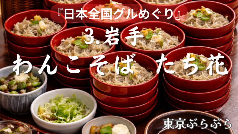 ①《日本全国グルめぐり🍴》3. 岩手”わんこそば たち花” 
