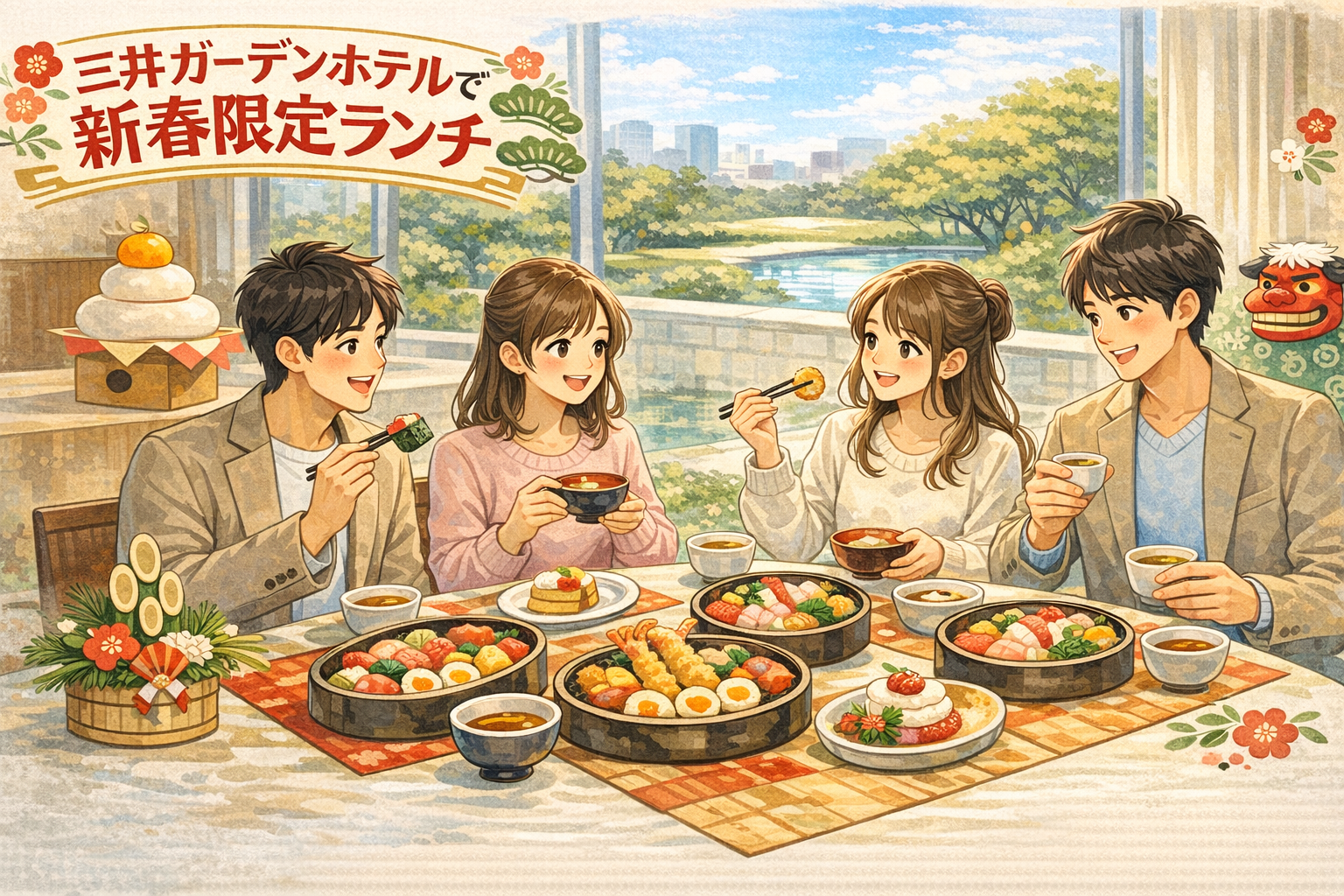 【2026年1月2日・三井ガーデンホテル大阪プレミア開催🍽】正月限定のホテルランチを味わう！スペシャル体験✨