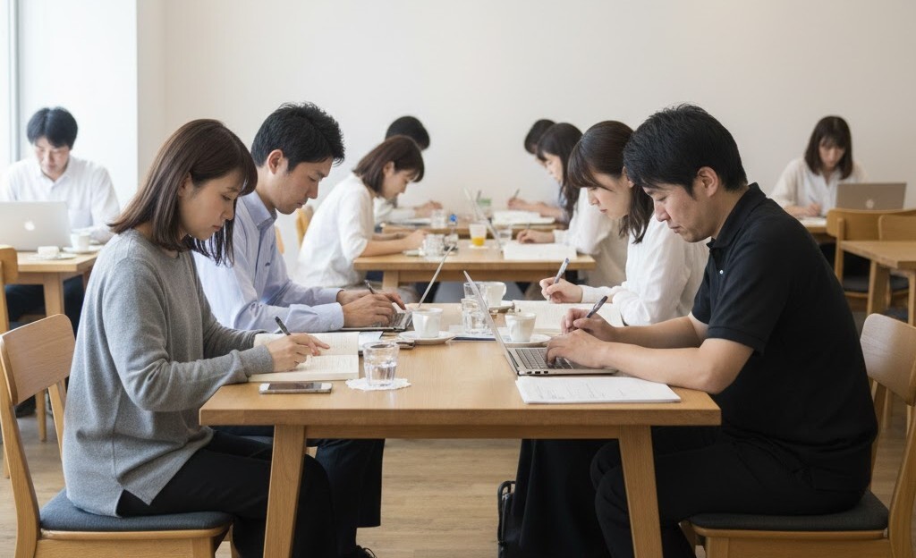 【昼】池袋のカフェで資格勉強や読書