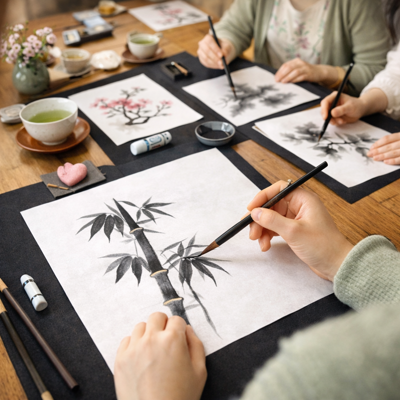 【初心者向け🔰】🌿はじめての水墨画