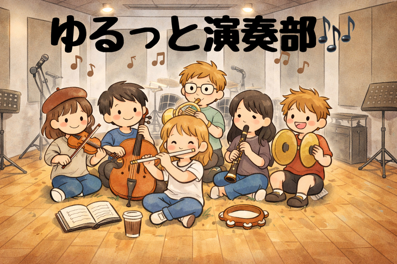 音楽未経験者も大歓迎🙌ゆるーく楽しく演奏🎺🎻【音楽部活動練習会🎶✨】
