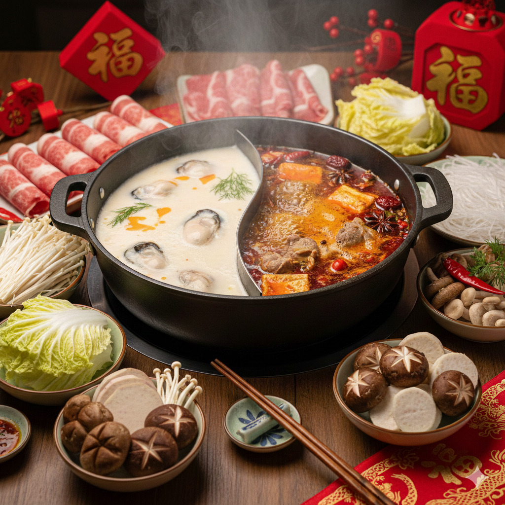 ​【新春・紅白鍋会】濃厚牡蠣ミルク×旨辛火鍋を囲もう！美味しい料理でつながる交流パーティー