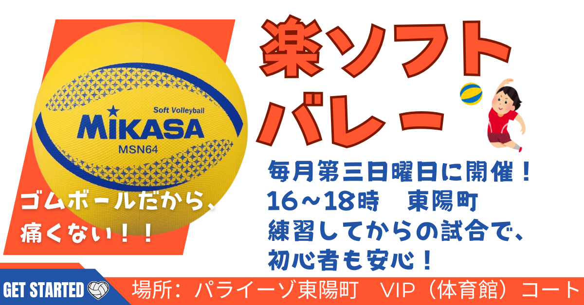【お一人さま歓迎】初心者・経験者、どちらも歓迎⭐︎ 2/15（日）16時〜　東陽町で屋内ソフトバレー⭐︎ 
