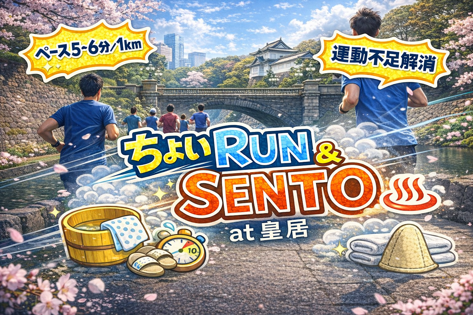 【2/20】🏃‍♂️ランニング＆銭湯♨️(上野公園、皇居ラン、浅草etc)