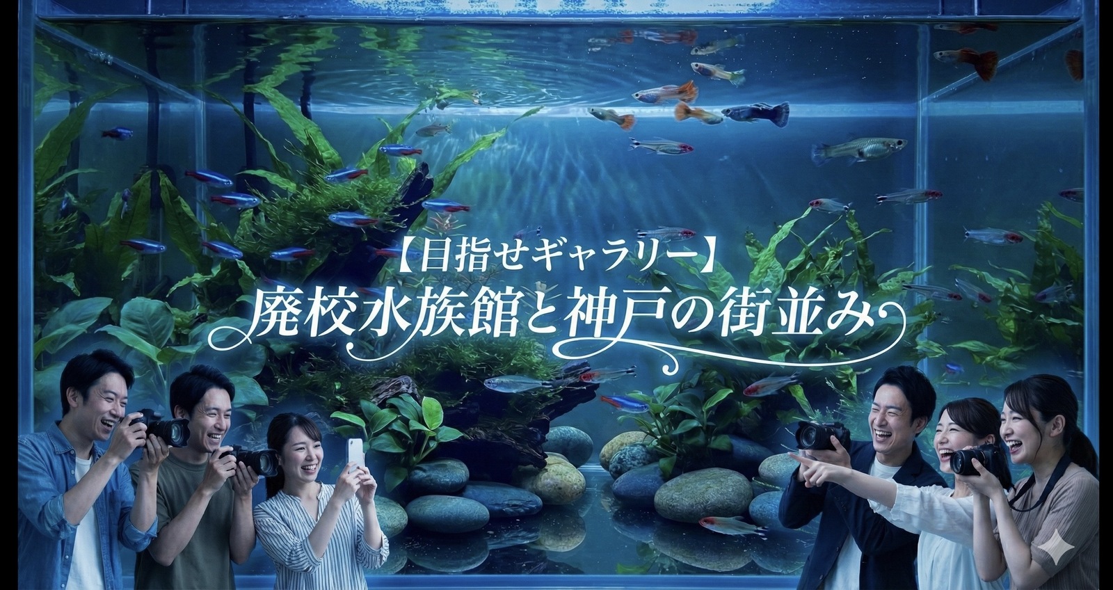 【目指せギャラリー】廃校水族館と神戸の街並み【写真企画】