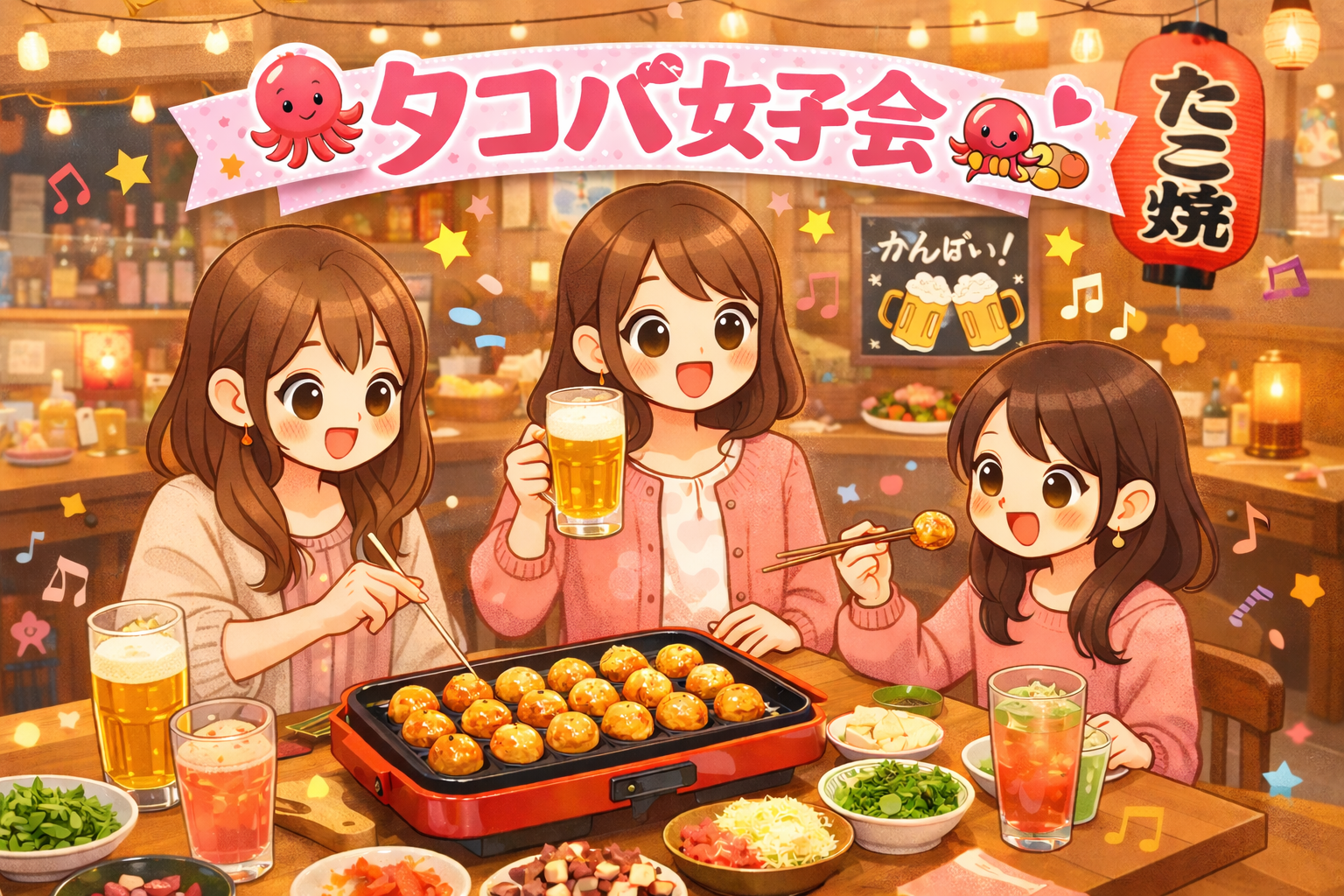 2/21(土)18:00〜タコパ女子会🐙🍻💕