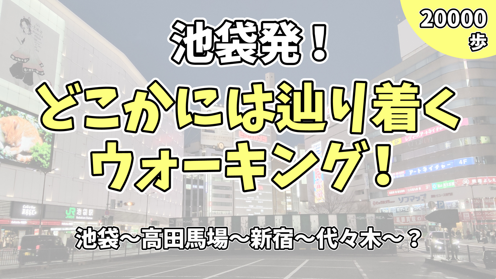 【街歩き】池袋から20000歩離れた場所はどこでしょう？
