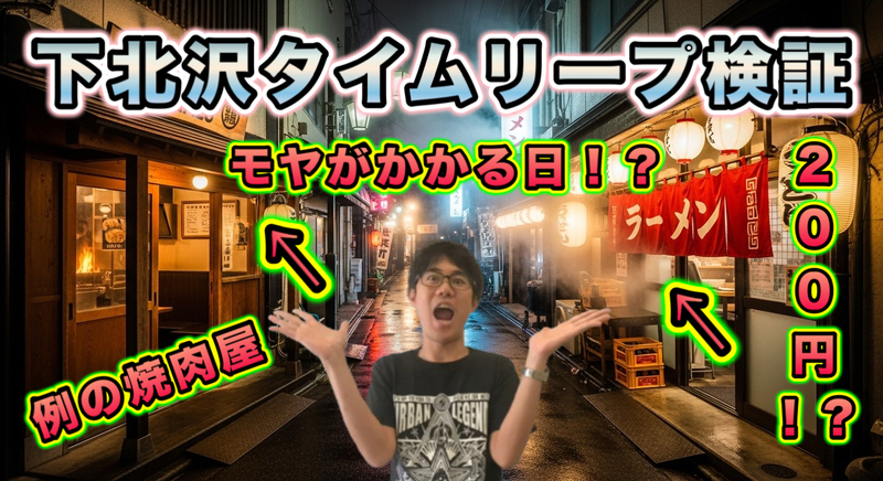 【下北沢】都市伝説ツアーズ(タイムリープ検証ナイト)♪★散策★都市伝説オフ会★例の焼肉屋