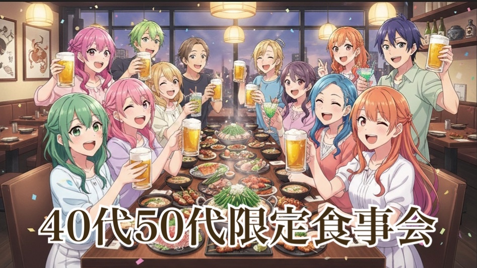 【女性主催】博多駅周辺で40代50代限定お食事会♪一緒に楽しい時間を♪女子は勿論男性もお気軽にご参加くださいね☆