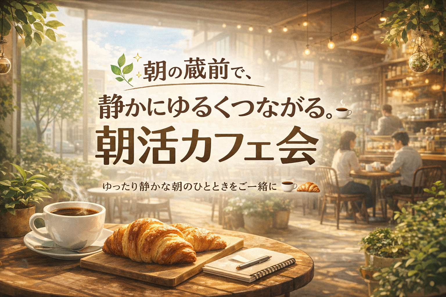 女性主催！🌿✨ 朝の蔵前で、静かにゆるくつながる♪朝活カフェ会☕️