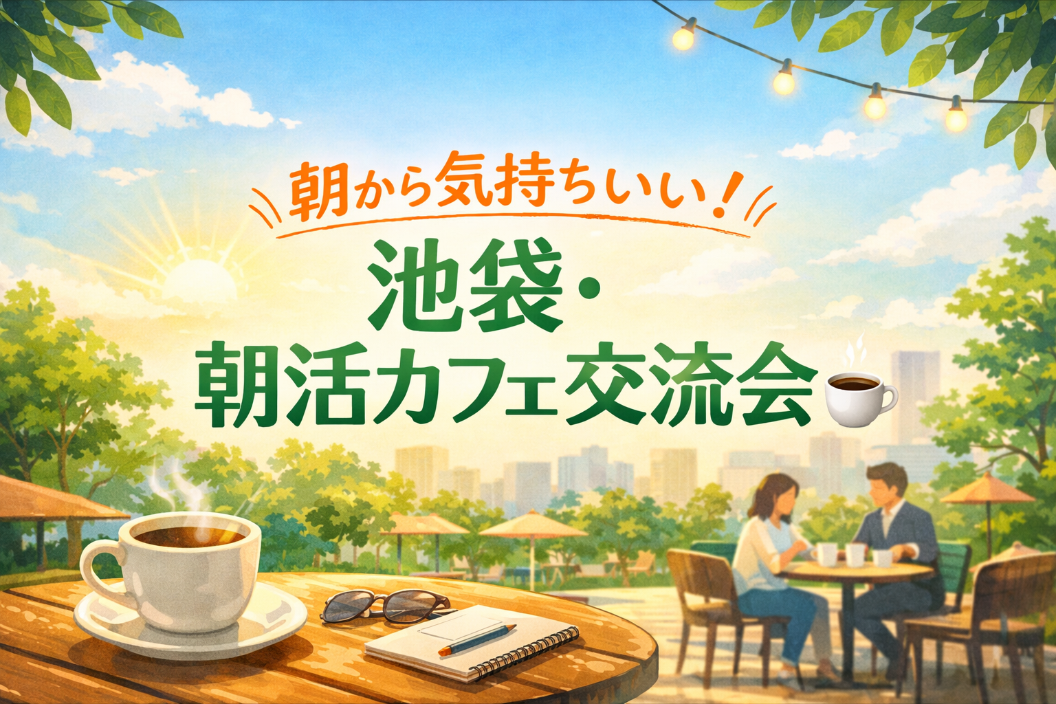 👩女性主催🌿 朝から気持ちいい！池袋・朝活カフェ交流会☕️