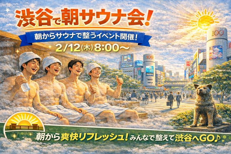 【2/12開催】渋谷駅近♨️早朝サウナ会！