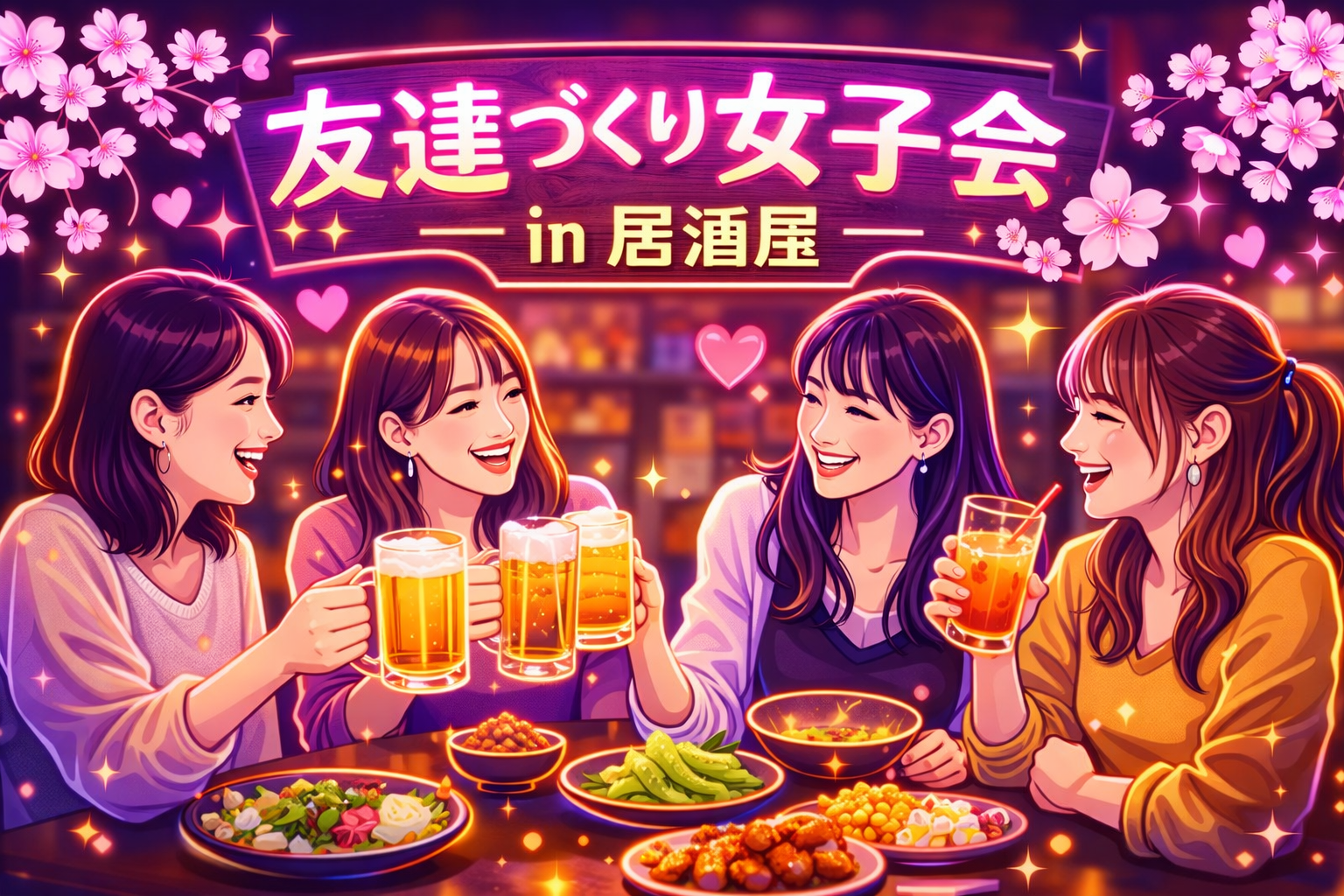 2/23(月祝)18:00〜友達づくり女子会in居酒屋🍻💕