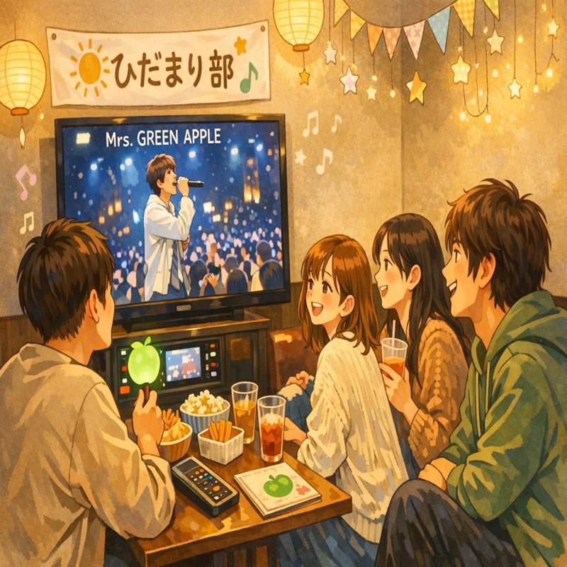 🍏 2/20(金) 21:00〜｜ 20代限定｜Mrs. GREEN APPLE好きでひだまり鑑賞会☀️