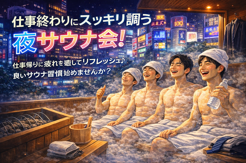 🌙【初心者歓迎／少人数開催】仕事終わりにゆるっと夜サウナ会 in 渋谷（20:00〜）