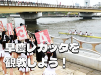 春の風物詩。世界三大の一つ「早慶レガッタ」をみてみよう！
