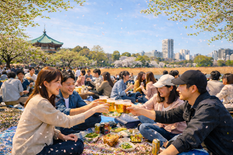 上野公園🌸春のピクニック飲み会🍺桜が残ってたらラッキー✨春を感じよう✨飲み放題⭐️女性も安心参加◎年代問わず参加歓迎