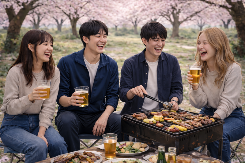 先着6名限定【花見🌸BBQ🍖4/5開催】ひろしまゲートパーク（河川敷）で桜満開BBQ🌸で春を満喫しよう！