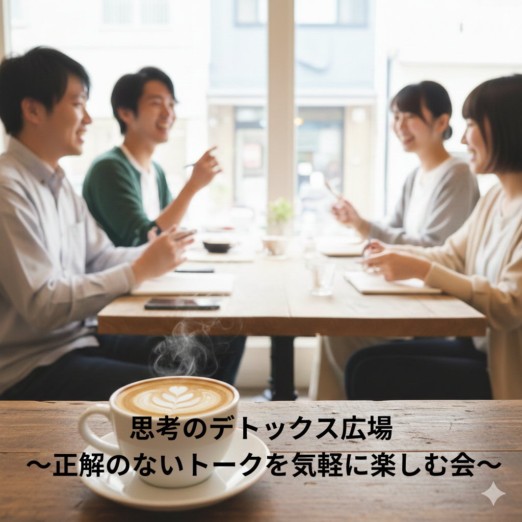 【人形町】思考のデトックス広場 ～正解のないトークを気軽に楽しむ会～