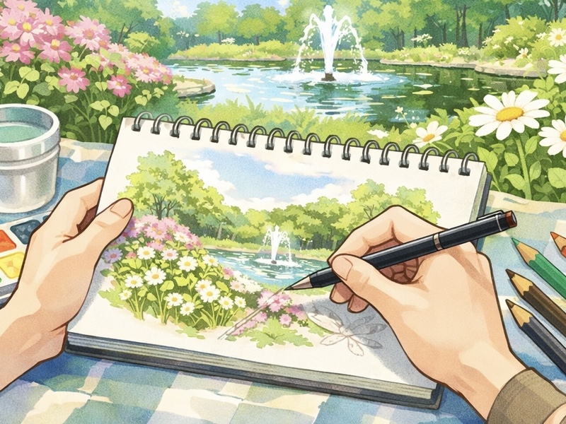 長居植物園でお絵描き交流会✏️