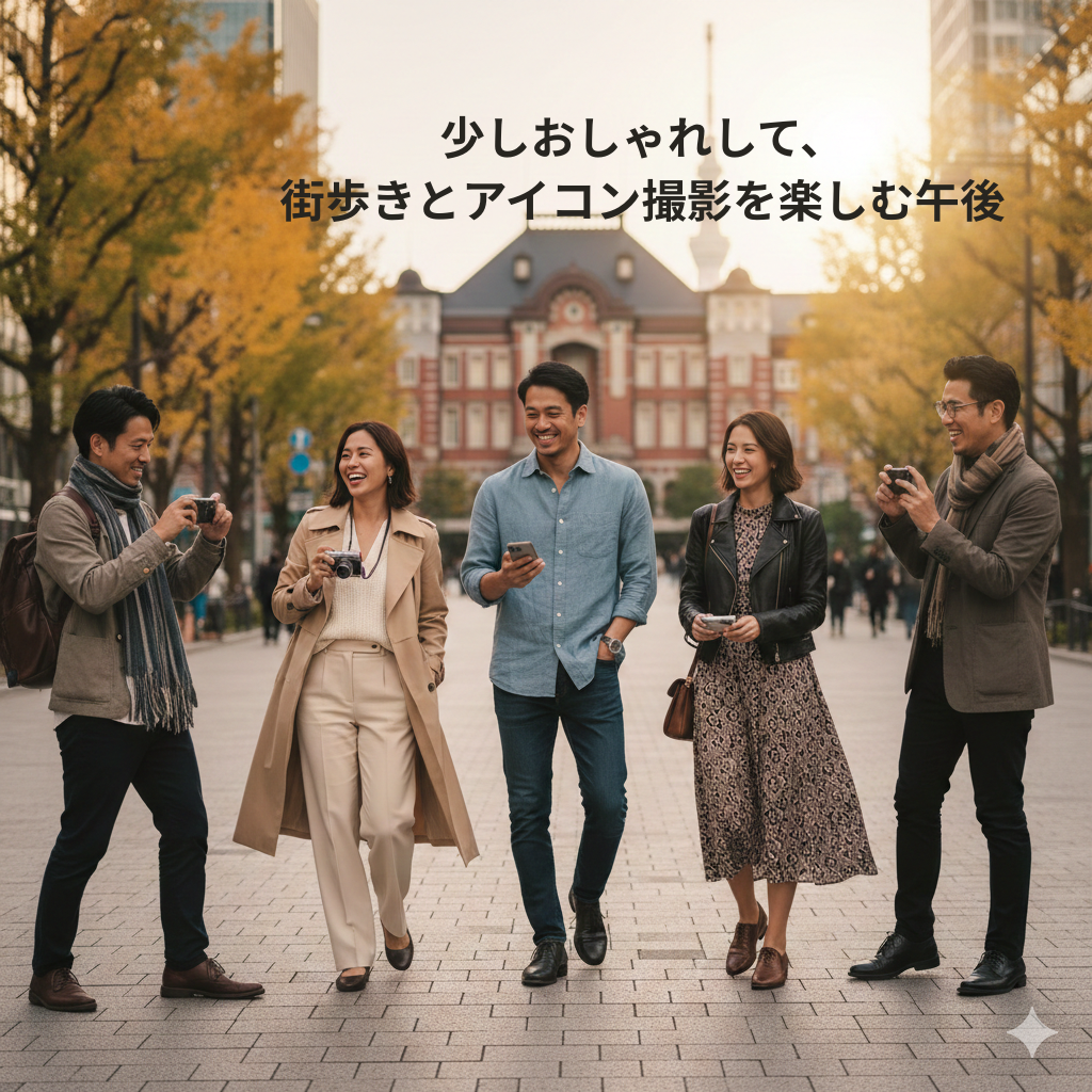 丸の内・皇居フォト散歩。ー少しおしゃれして、街歩きとアイコン撮影を楽しむ午後ー【20・30代】