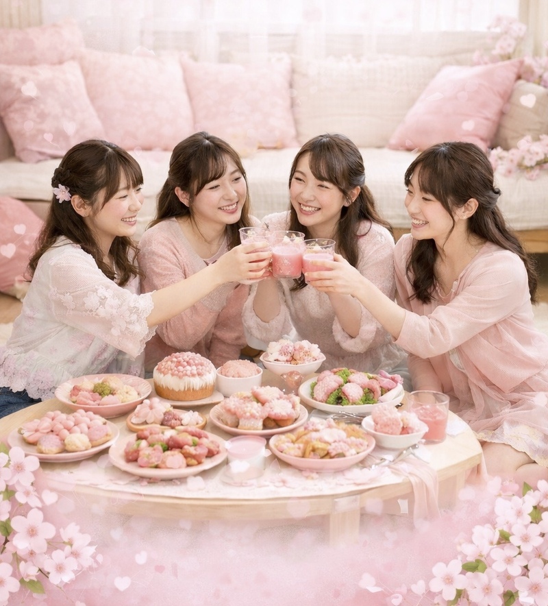 3/22(日)12:00〜【難波】🌸 桜スイーツ限定お菓子パーティー 🌸（女性限定）3/17〆切