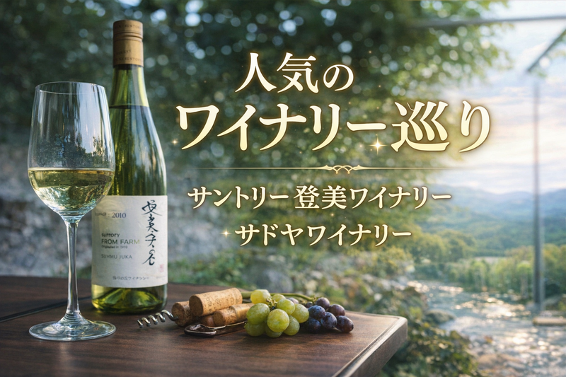 4/12 【人気のワイナリーツアー】サントリー登美ワイナリー＆サドヤ！甲府周辺の観光とグルメも楽しもう！