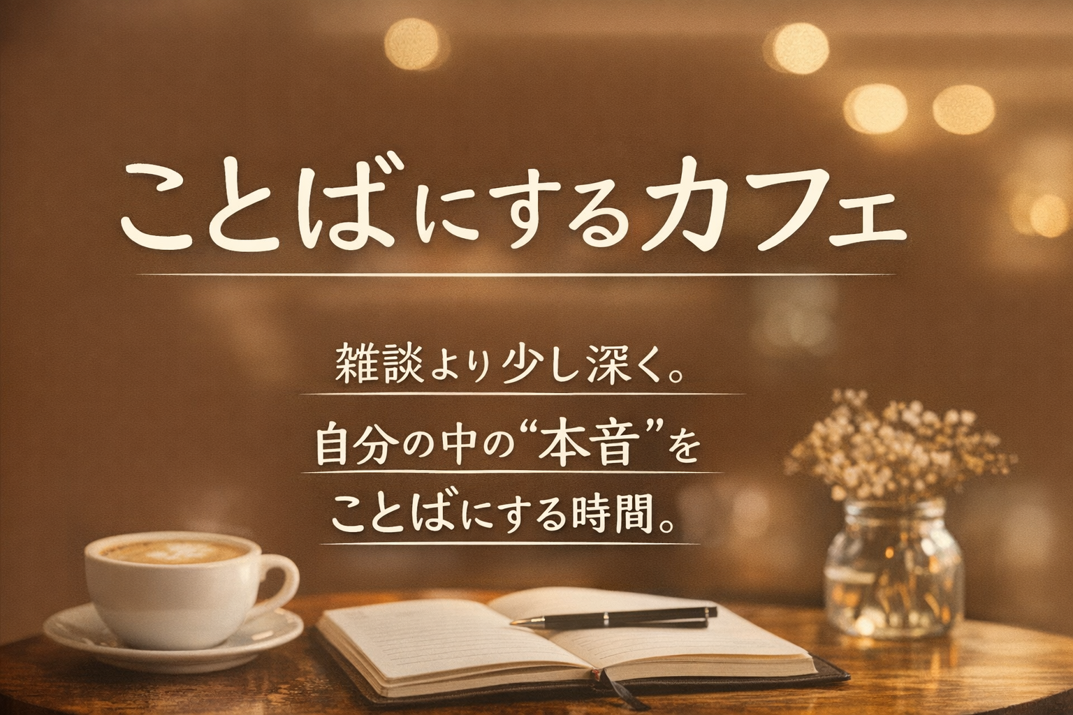 ことばにするカフェ｜価値観・モヤモヤをゆるく整理｜見学OK｜3〜6人）