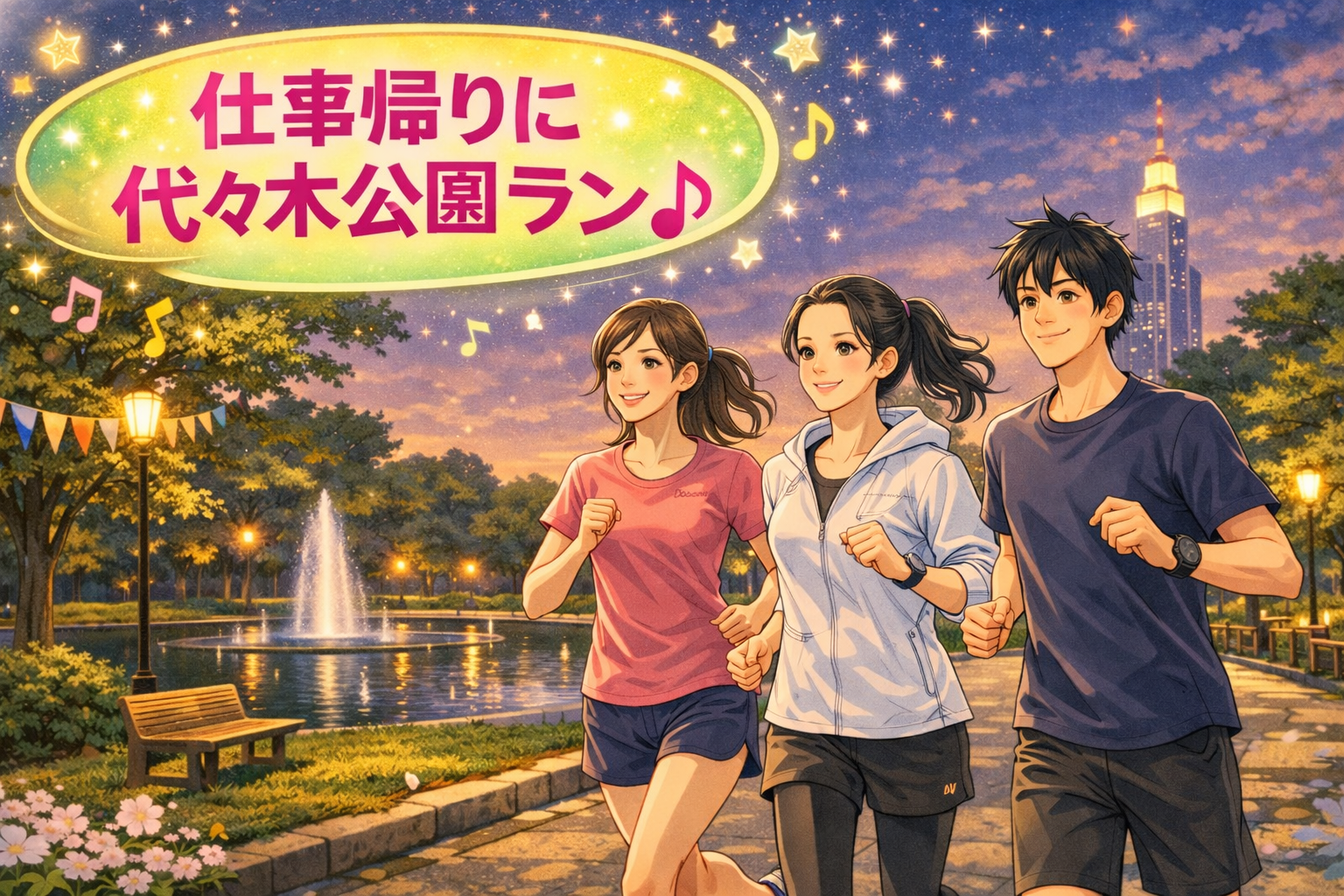 〈平日夜開催〉代々木公ランニング会♪